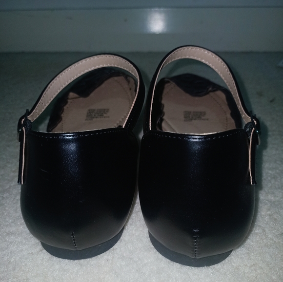 &ME BNWOT Black Flats Ankle Strap Size 10 - Picture 3 of 6